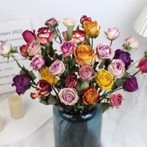 Natural Dried Rose Flowers - Preserved Real Roses for Home & Wedding Decor