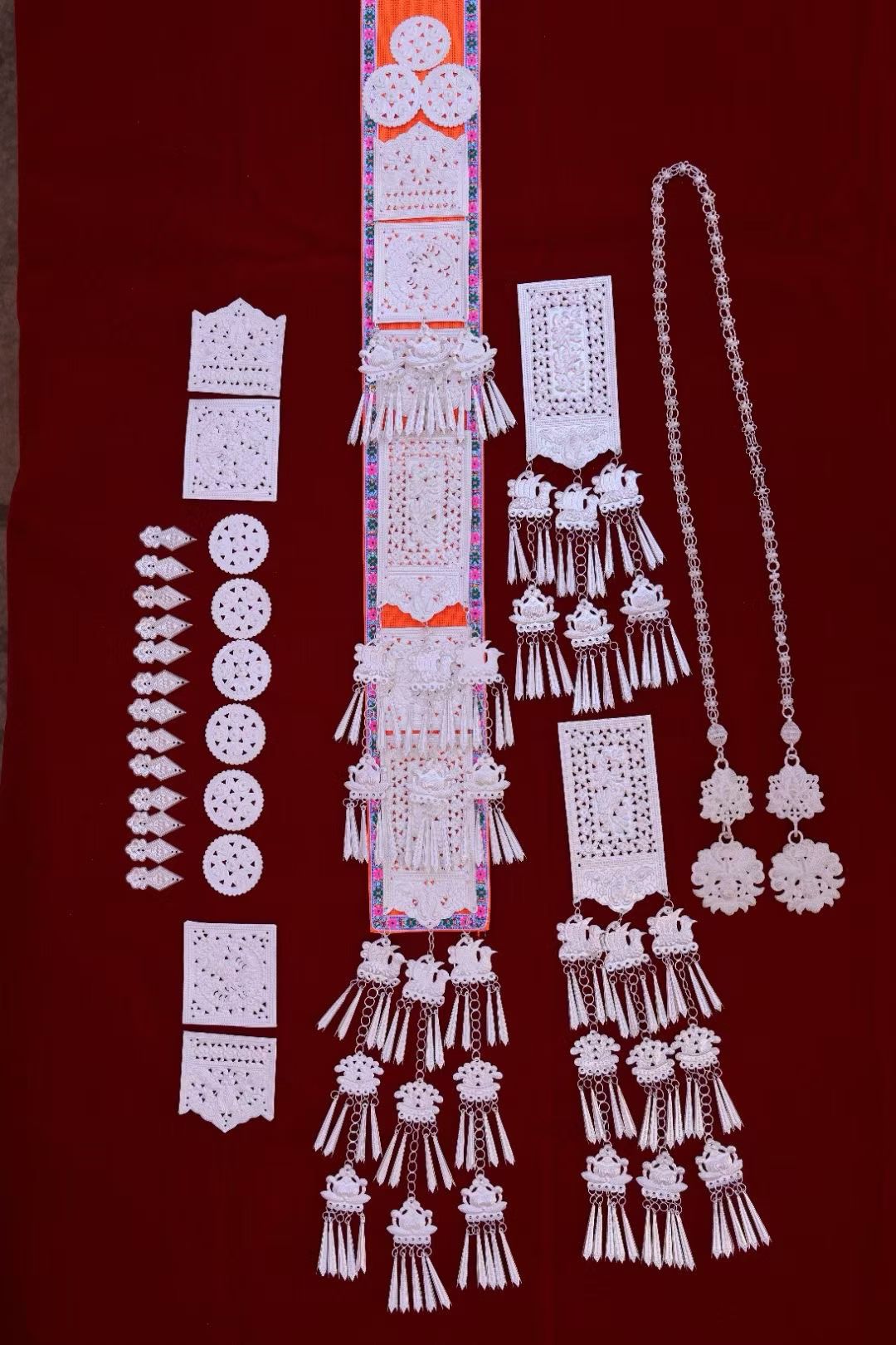 Yunnan Qiubei Black Sha Branch Zhuang Ethnic Bride Costume • Handmade Haute Couture - Image 14