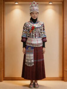 Yunnan Zhuang Bride Costume Front Display